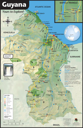 guyana touristique carte